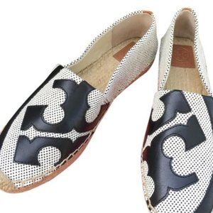 Tory Burch Lonnie Espadrille Logo Flats Size 8